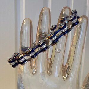 Bike Chain Bracelet with crystals accents